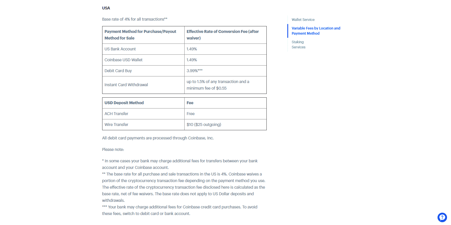 Coinbase Review payment processor costs